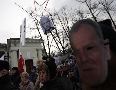 Miniatura: Protest przed ambasadą. "Rosja bez Putina....