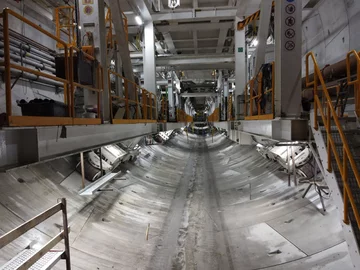 Prace na terenie budowy tunelu pod Świną 