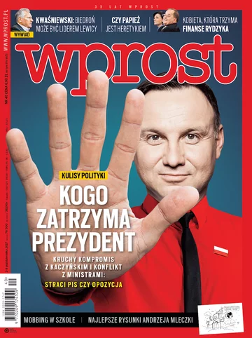 Okładka tygodnika Wprost nr 40/2017 (1805)