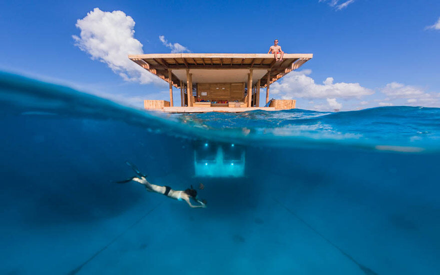 "Pływający hotel" na Zanzibarze  (fot. http://www.boredpanda.com)
