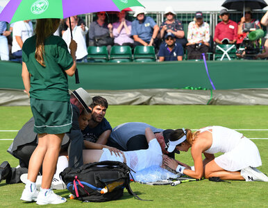 Miniatura: Wimbledon: Makabryczna kontuzja...