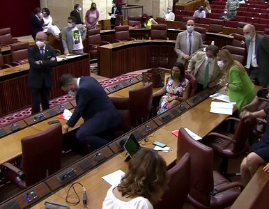 Miniatura: Posiedzenie parlamentu Andaluzji przerwał...