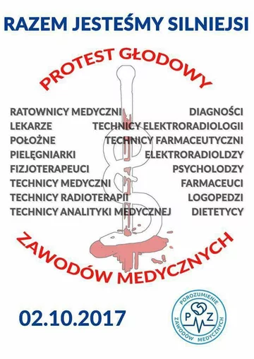 Plakat reklamujący akcję protestacyjną 