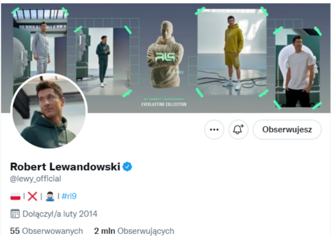 Konto Roberta Lewandowskiego na Twitterze