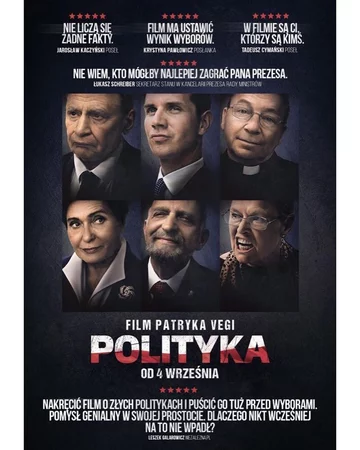 Plakaty do filmu "Polityka" Patryka Vegi 