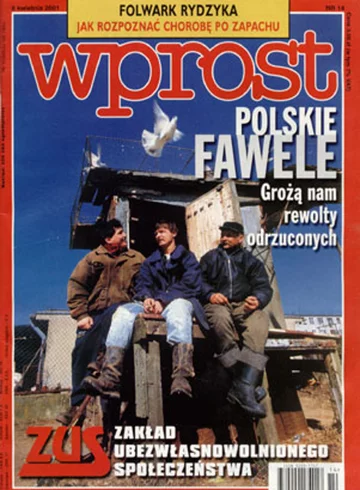 Okładka tygodnika Wprost nr 14/2001 (958)