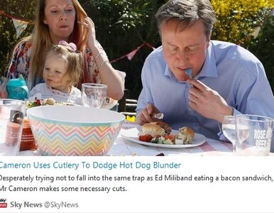 Miniatura: Cameron zjadł hot doga sztućcami. "Nie...