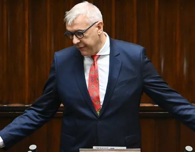 Miniatura: Burza w Sejmie podczas wystąpienia...