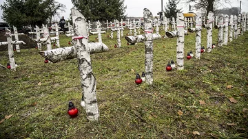 Pogrzeb poległych we wrześniu '39 żołnierzy z 49 Pułku Wołyńskiego 