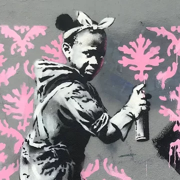 Jedna z prac Banksy'ego 