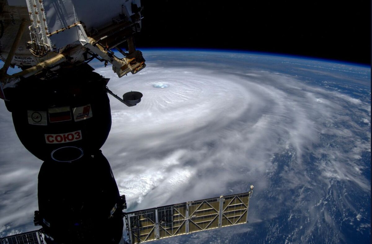 Huragan Irma widziany z Międzynarodowe Stacji Kosmicznej, 7 września 