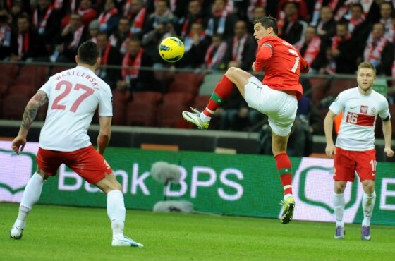 ...prowadzeni do boju przez Cristiano Ronaldo (fot. PAP/ Bartłomiej Zborowski)