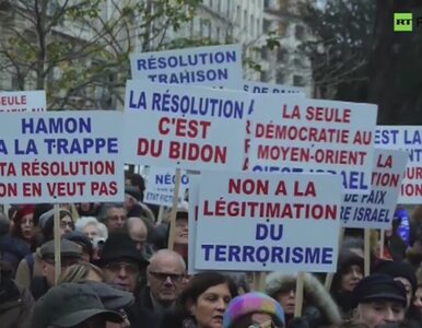 Miniatura: Protest w Paryżu przeciwko uchwale...