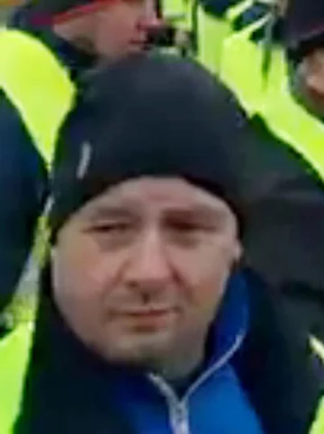 Mężczyzna, który brał udział w proteście rolników 