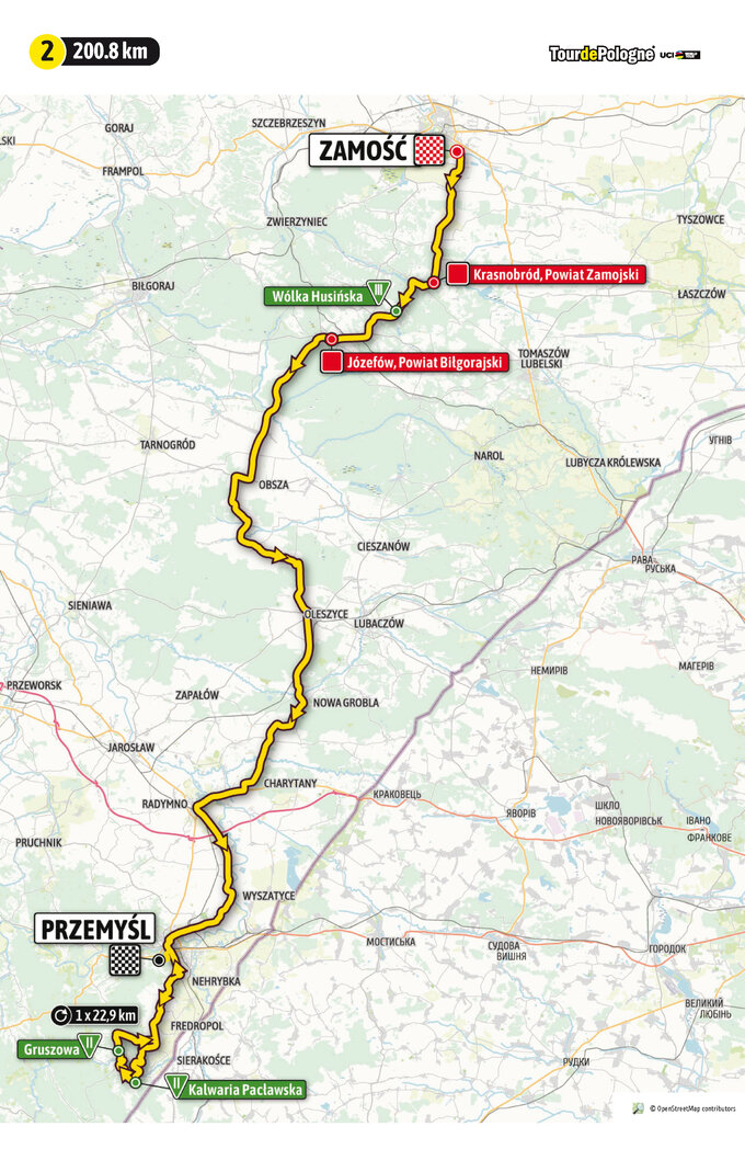 Etap 2 Tour de Pologne UCI World Tour: Z Zamościa do Przemyśla