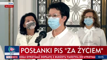 Pasek TVP Info opisujący dzisiejsze wydarzenia w Sejmie 