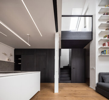 Mieszkanie na&nbsp;poddaszu, projekt Komon architekti
