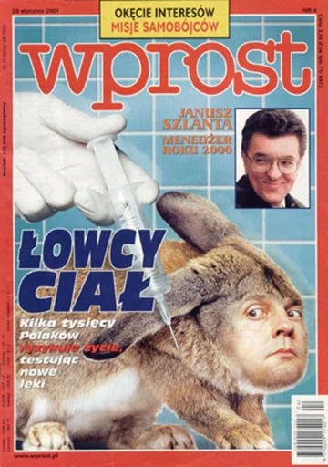 Okładka tygodnika Wprost nr 4/2001 (948)