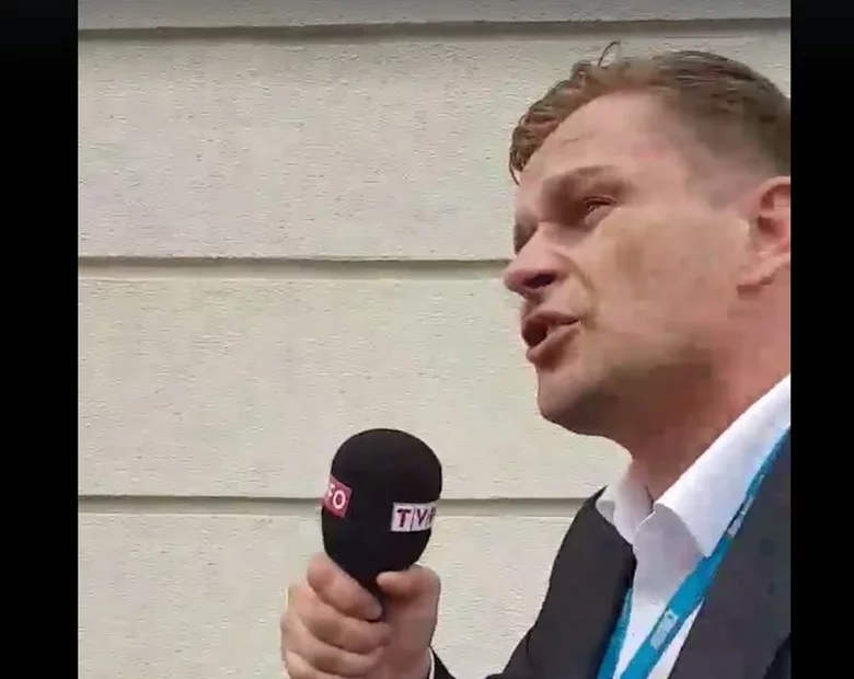 Miniatura: Nietypowy „wywiad” reportera TVP Info z...