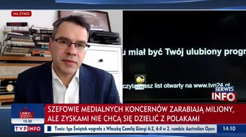 Paski w TVP Info 10 lutego 2021 roku w trakcie protestu mediów 