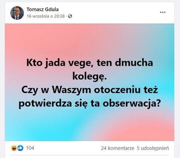 Wpis dziennikarza TVP3 Opole