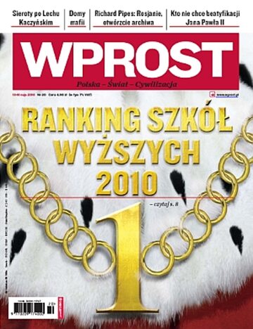 Okładka tygodnika Wprost nr 20/2010 (1423)