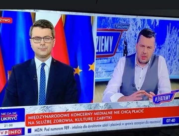 Paski w TVP Info 10 lutego 2021 roku w trakcie protestu mediów 