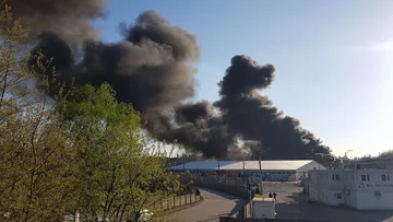 Pożar sortowni śmieci w Siemianowicach Śląskich 