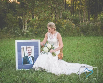 Jessica Padgett w dniu ślubu 