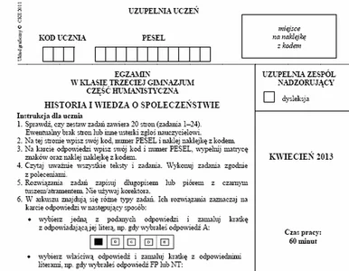 Miniatura: Egzamin gimnazjalny. Częśc humanistyczna....