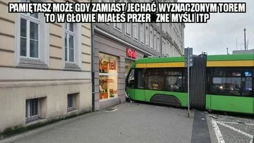Mem z poznańskim tramwajem 