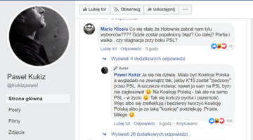 Wpis z&nbsp;Facebooka Pawła Kukiza
