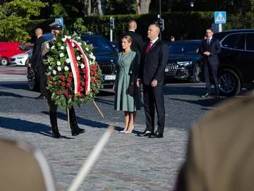 Para prezydencka podczas obchodów 15 sierpnia 
