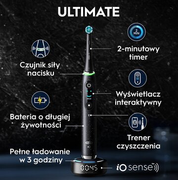 Cechy szczoteczki do&nbsp;zęb&oacute;w Oral-B iO
