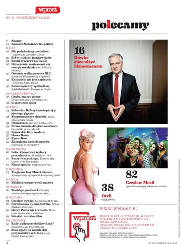 Spis treści Wprost nr 43/2016