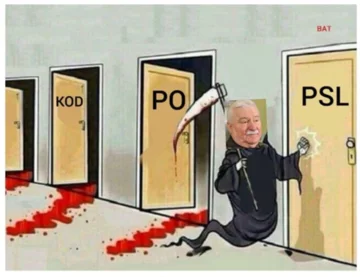 Mem z Lechem Wałęsą 