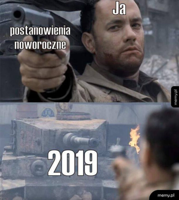 Memy o postanowieniach noworocznych 