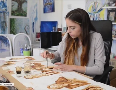 Miniatura: Niezwykłe portrety malowane... kawą