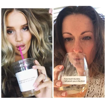 Idealne zdjęcie z Insagrama vs zwyczajne zdjęcie Celeste Barber 