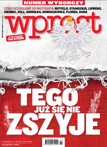 Okładka tygodnika Wprost nr 22/2015 (1681)