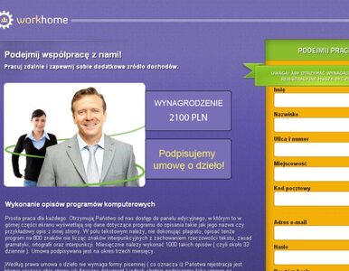 Miniatura: Workhome.pl naciąga oferując pracę? Uwaga...
