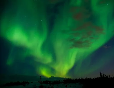 Miniatura: Zorza polarna także dzisiejszej nocy....