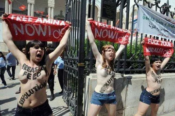 Protest Femen w Tunezji (fot. Femen/Facebook)