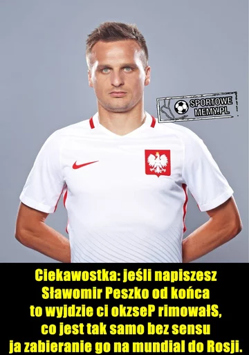 Mem ze Sławomirem Peszko 