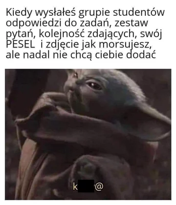 Mem z wykładowców włamujących się na grupki studenckie 