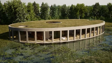 Dom na stawie, projekt pracownia MIL.MLE Miłosz Mleczko, MIL.MLE