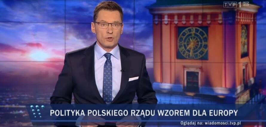 Pasek TVP za czasów prezesury Jacka Kurskiego 