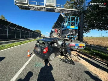 Wypadek na drodze krajowej nr 81 w Orzeszu 