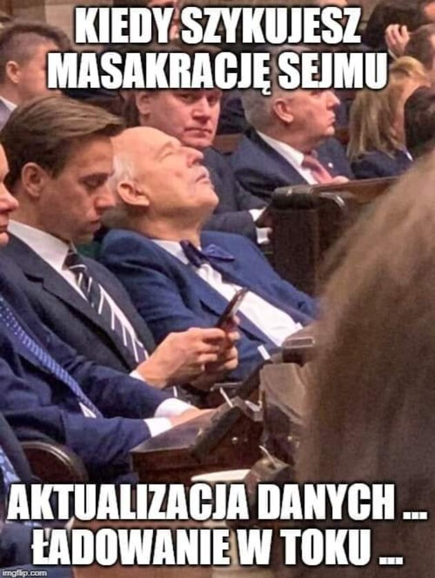 Mem z Januszem Korwinem-Mikke 