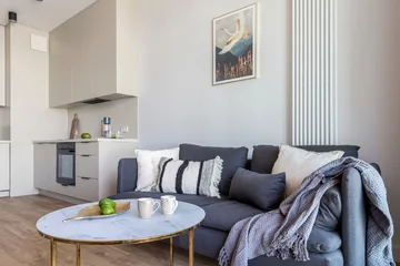 Kuchnia otwarta na salon, proj. Decoroom 